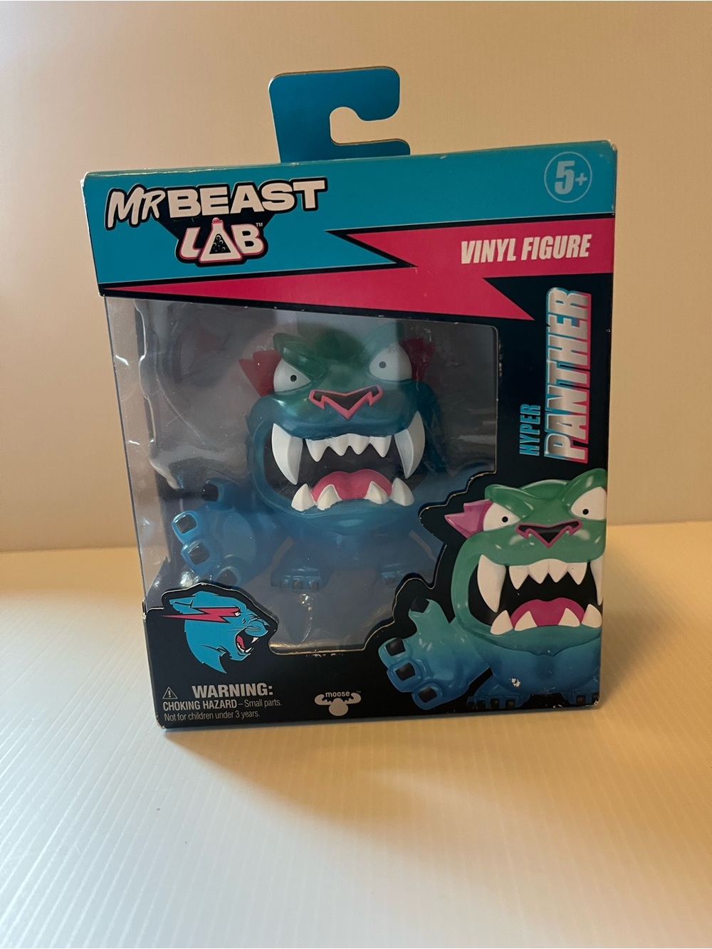 Mr. Beast Lab Hyper Panther Blue Vinyl Figure - Kids Collectible
